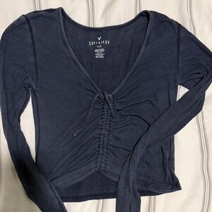 Soft & Sexy Navy Long Sleeve Top